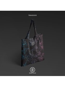 กระเป๋าผ้าแคนวาส พิมพ์ลาย Rose Neon TBA0005 #SOdABag #SOdAPrintinG #กระเป๋า #กระเป๋าผ้า