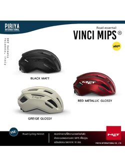 MET VINCI MIPS NEW 2025 bicycle helmet comes with aero shape, ventilation, large compartments, MIPS safety system inside.