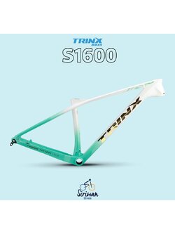 TRINX S1600 PRO เฟรมเซ็ตเสือภูเขา HARDTAIL คาร์บอน T800 29 นิว พร้อมถ้วยคอ+แกนหลัง / BOOST 12x148 กระโหลกอัด PRESSFIT NEW 2023