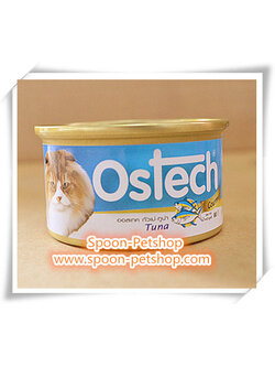 Ostech Gourmet อาหารกระป๋อง ออสเทค แมว รสปลาทูน่า 80g