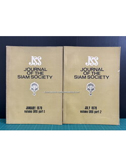 Journal of the Siam Society January - July 1970. Volume 58 Part 1-2