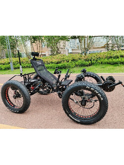 จักรยานนอนไฟฟ้า Motrike TrikExplor F420E – 4 ล้อหนา 9 สปีด ระบบขับเคลื่อนหลังคู่ แบตเตอรี่ 48V 20Ah