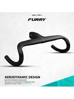 แฮนด์เสือหมอบคาร์บอน อินทิเกรตรุ่น FURRY จากแบรนด์ VISP BUILDER Road Bike Handlebar Integrated มีช่องสำหรับรองรับระบบ Di2 NEW2024