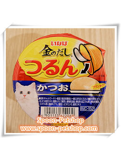 Inaba Cup Pudding อาหารเปียก อินาบะ พุดดิ้ง สำหรับแมว รสปลาทูน่า สคิปแจ็ค จากประเทศญี่ปุ่น 65g (น้ำเงิน)