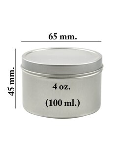 กระปุกอลูมิเนียมขนาด 4 oz. (100 ml.) ฝาแบบกด