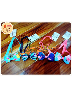 ปลอกคอ รูปโบ สำหรับแมว และสุนัข ปรับระดับได้