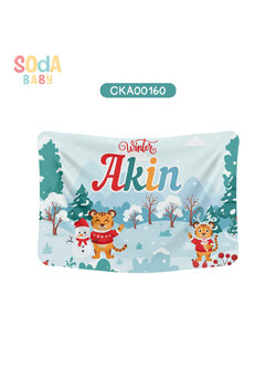 ผ้าห่มเด็ก ลาย Winter ใส่ชื่อได้ รหัส CKA00160 ⛄️❄️#Winter #SOdAbaby
