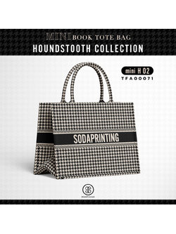 Mini Book tote bag HOUNDSTOOTH COLLECTION รหัส TFA00071 #ใส่ชื่อได้ #SOdAbag