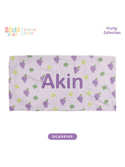 ผ้าเช็ดตัวเด็ก ลาย Grape 🍇 Fruity Collection รหัส DCA00105 #ผ้าห่ม #SOdAbaby