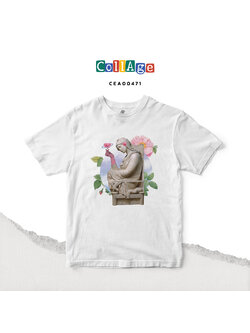 เสื้อยืดพิมพ์ลาย Collage Venus II รหัส CEA00471 สีดำ #เสื้อยืด #Collage