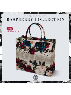 กระเป๋า Book Tote Bag RASPBERRY COLLECTION รหัส TFA00028 #ใส่ชื่อได้ #SOdAbag #SOdAPrintinG