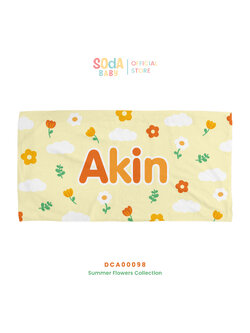 ผ้าเช็ดตัวเด็ก ลาย Flowers in the sky รหัส DCA00098 🌼🌸 #SummerFlowers #SOdAbaby