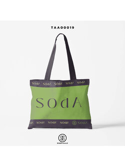 กระเป๋าผ้าช็อปเปอร์ SOdA Lime รหัส TAA00019 #SOdABag #SOdAPrintinG #กระเป๋าShopper #กระเป๋าผ้าสะท้อนน้ำ