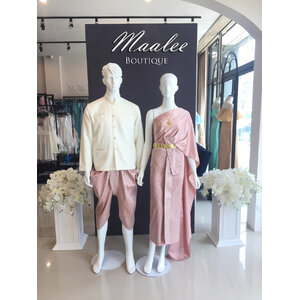 ชุดไทยเพื่อนเจ้าสาวโทนสีชมพู สีม่วง