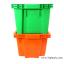 ลังทึบ ขนาด41.7 x 66.5 x 33.4 cm. บรรจุ 50 KG. เกรดA HDPE เบอร์ 435 สะพานปลา
