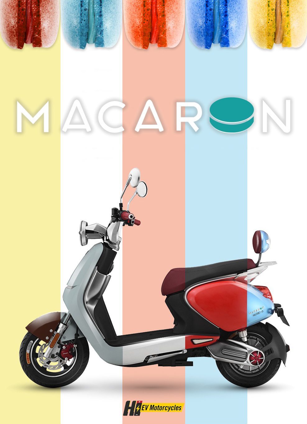 จักรยานยนต์ไฟฟ้า AIMA Macarons มอเตอร์ไซค์ไฟฟ้ารุ่นใหม่ มอเตอร์ BOSCH 1200W จดทะเบียนได้/ผ่อนได้ 24 งวด