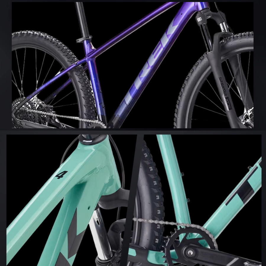 Trek Marlin 4 Gen 3 2025 | จักรยานเสือภูเขา 8 สปีด – เบรกไฮดรอลิก, Shimano, ล้อ 27.5/29” | สี Matte Black, Blue-Green, Crystal Purple