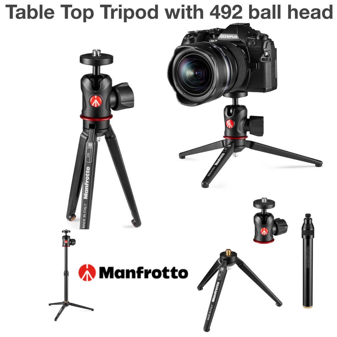 Table Top Tripod with 492 ball head new manfrotto 209,492LONG-1 ประกันศูนย์ ประกันศูนย์ 5 ปี