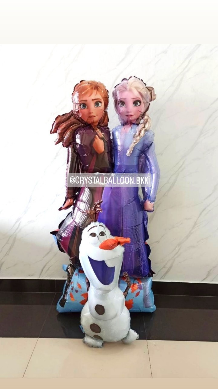 ลูกโป่งฟอยล์ตกแต่ง วันเกิดเด็ก ฟอยล์ Frozen ใหญ่ พร้อม ฟอยล์ SnowMan 1 ชิ้น พร้อมตกแต่ง