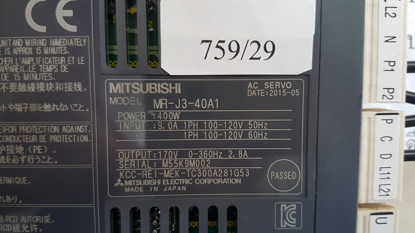 MR-J3-40A1 SERVO DRIVE “ MITSUBISHI ”