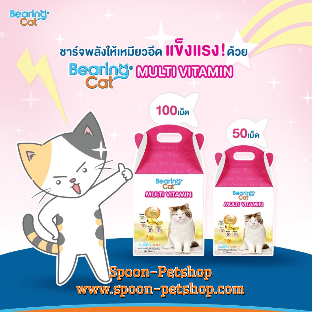 Bearing อาหารเสริม วิตามิน สำหรับแมว 100 เม็ด