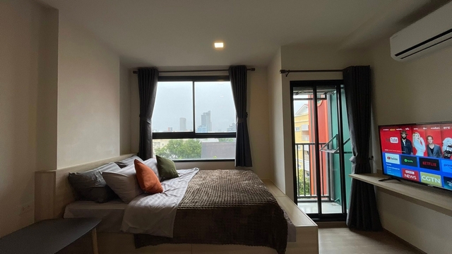 ให้เช่าคอนโดเดอะ มูฟ เกษตร 24.5 ตร.ม.เฟอร์ครบ มีเครื่องซักผ้า ตรงข้าม ม.เกษตร