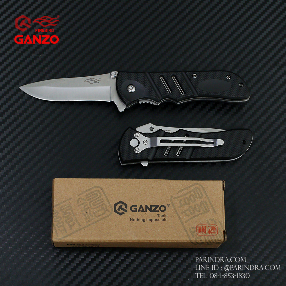 มีดพับ Ganzo กานโซ่ รุ่น Ganzo G614 ด้ามสีดำ ของแท้ 100%