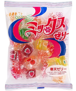 Kinjo Jelly เยลลี่กินเปลือกได้ (ในถุงมีประมาณ 8-9 ชิ้น) 115 กรัม