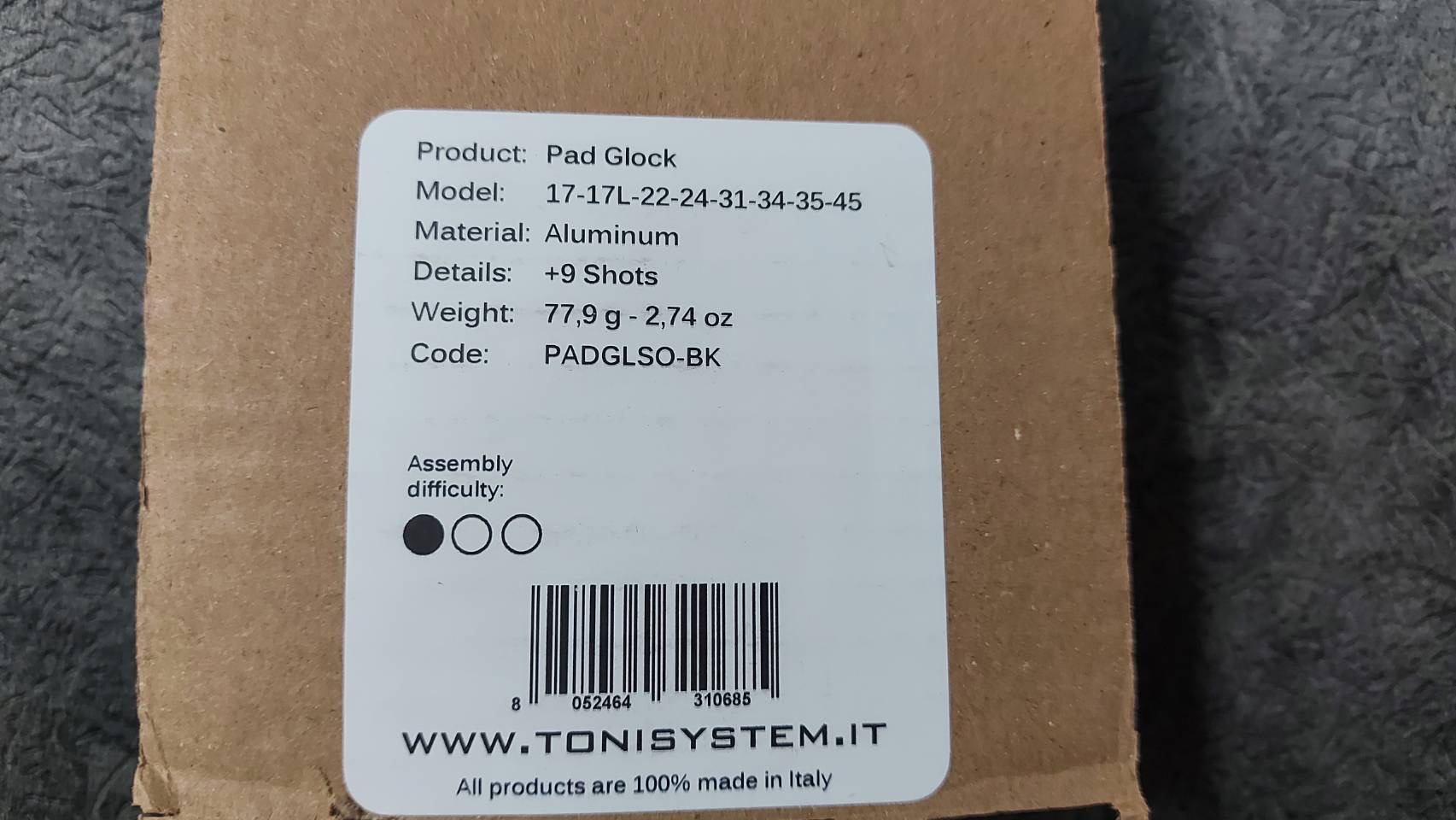 TONI SYSTEM PADGLSO PAD +9 SHOTS AND SPRING (26 INTO MAGAZINE)