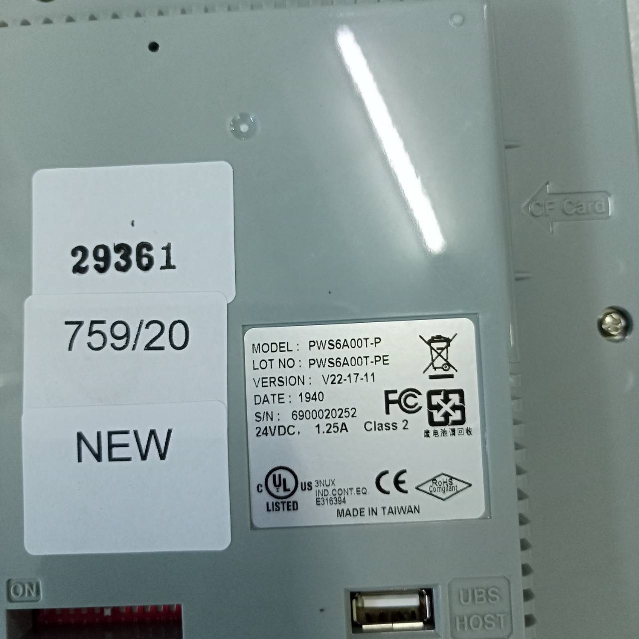 HMI " HITECH " รุ่น PWS6A00T-P