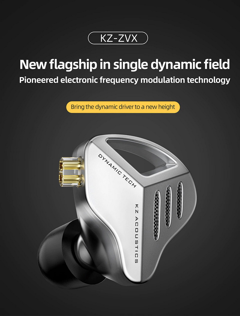 ขาย KZ ZVX หูฟังไดนามิกเทคโนโลยีใหม่ Pioneered เสียงระดับเรือธง ประกันศูนย์ไทย