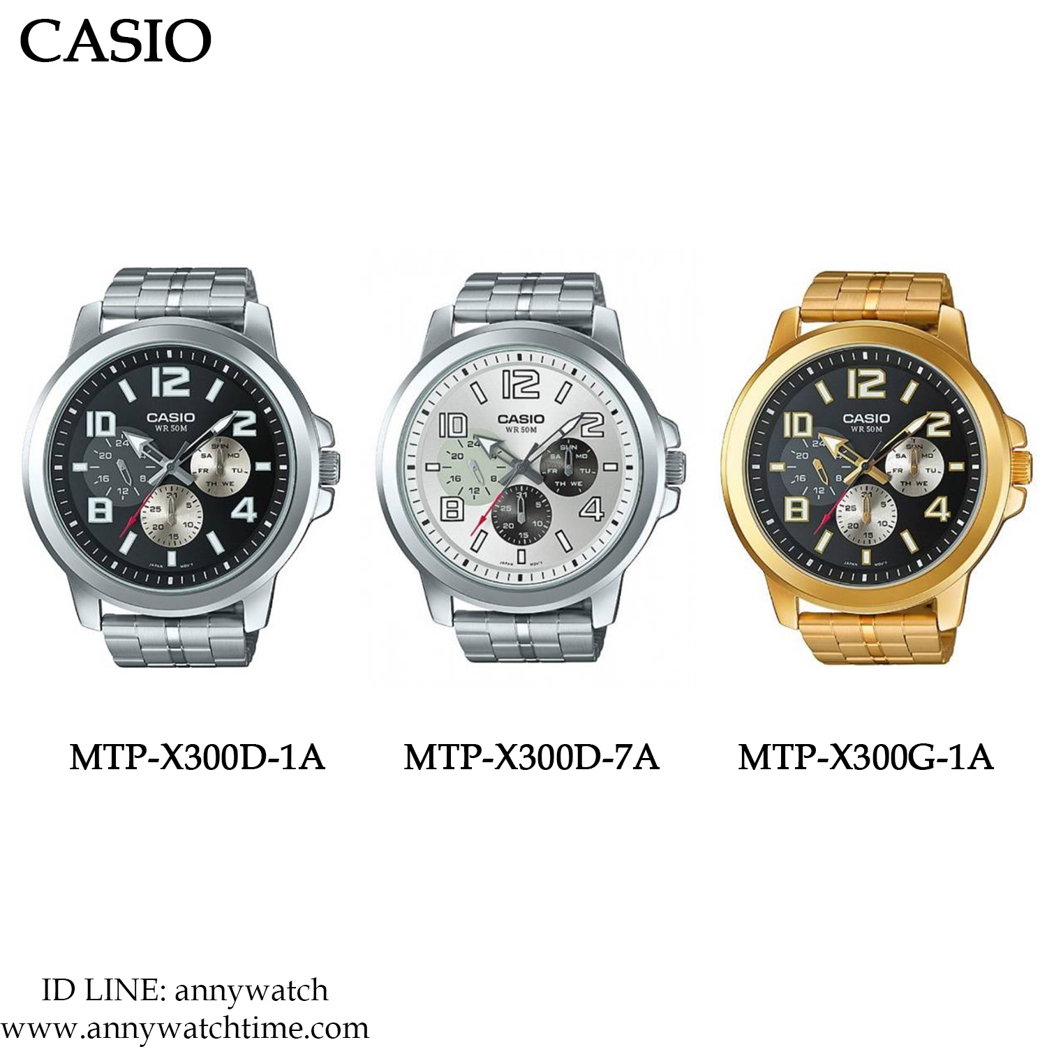 CASIO MTP-X300G-1A