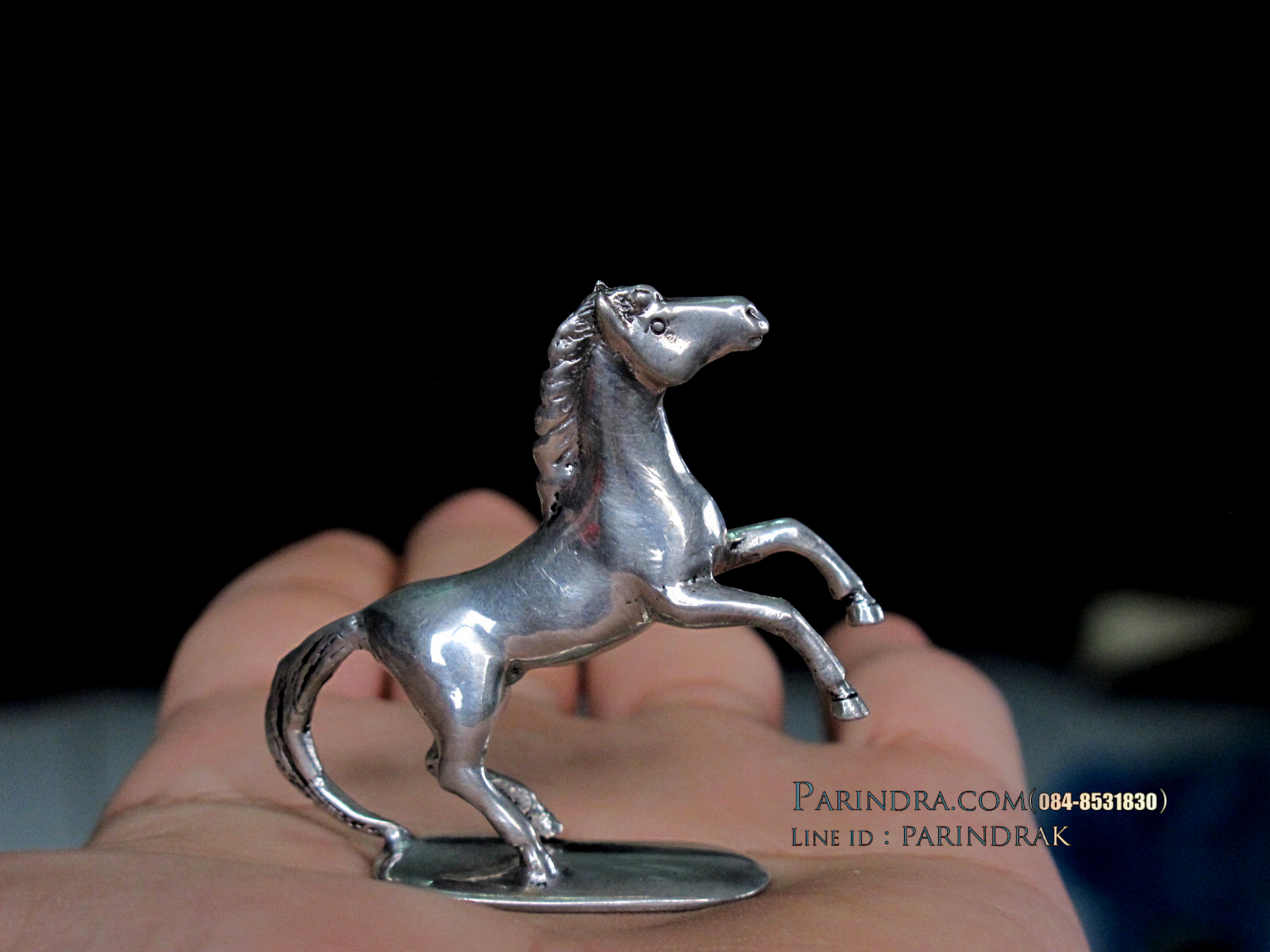 รูปหล่อรูปม้าขนาดเล็ก จากโลหะ Pewter งานฝีมือคนไทย 100% (สวยมากๆคล้ายเนื้อเงินแท้)
