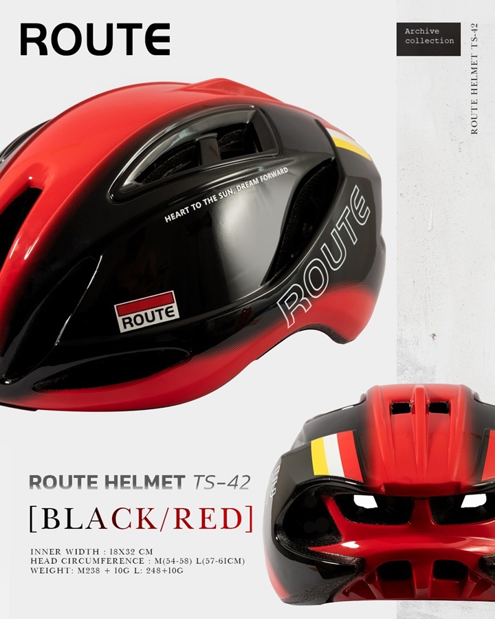 หมวกจักรยาน ROUTE HELMET รุ่น TS-42 Asian Fit