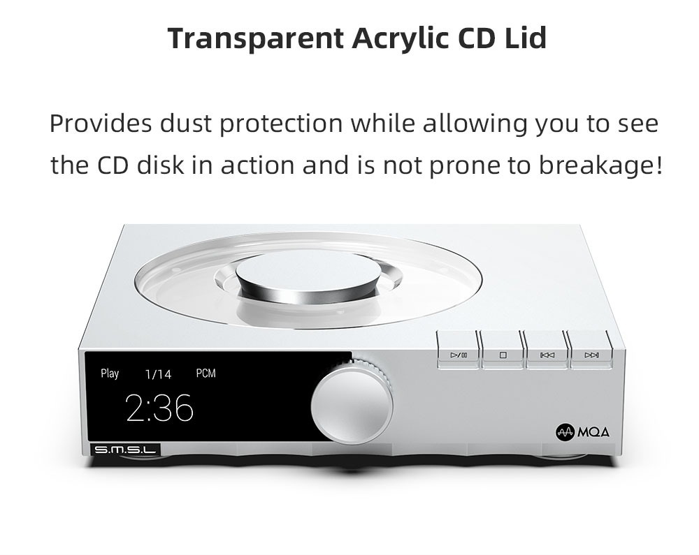 SMSL PL200T เครื่องเล่นซีดีตั้งโต๊ะขนาดกะทัดรัด รองรับ MQA-CD ประกันศูนย์ไทย