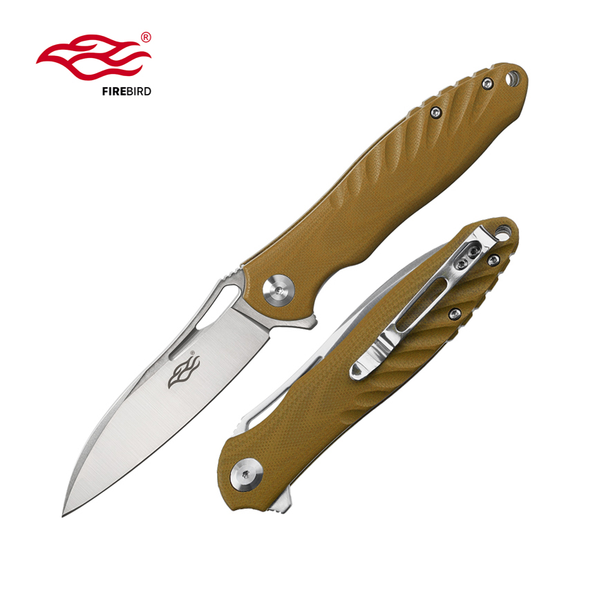 มีดพับ Ganzo กานโซ่ รุ่น FH71-BR / D2 Steel / ด้าม G10 สีน้ำตาล ของแท้ 100%