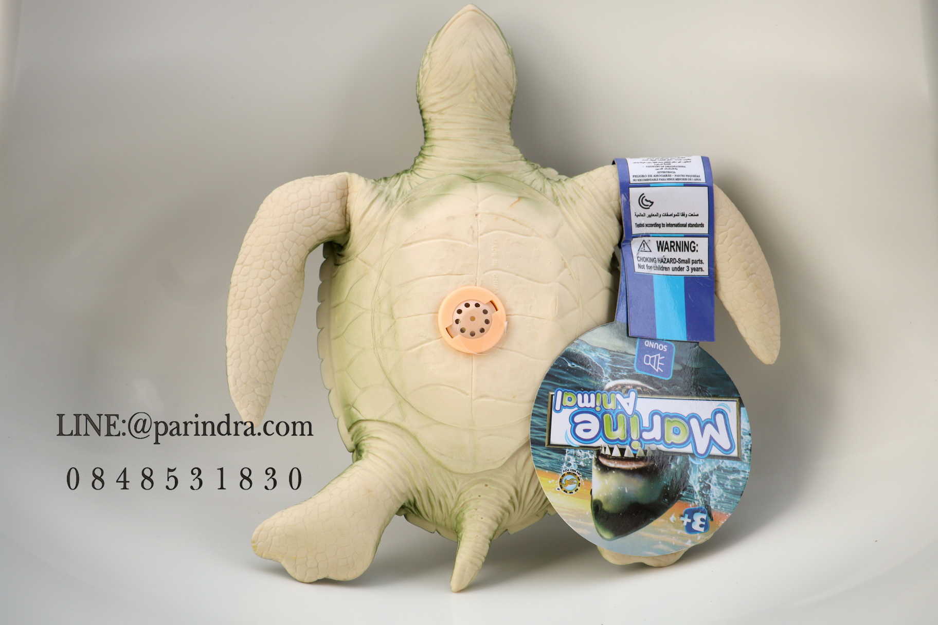 โมเดลเต่าทะเลสีเขียว ขนาด 10 นิ้ว ยางอ่อนนุ่มนิ่ม บีบได้