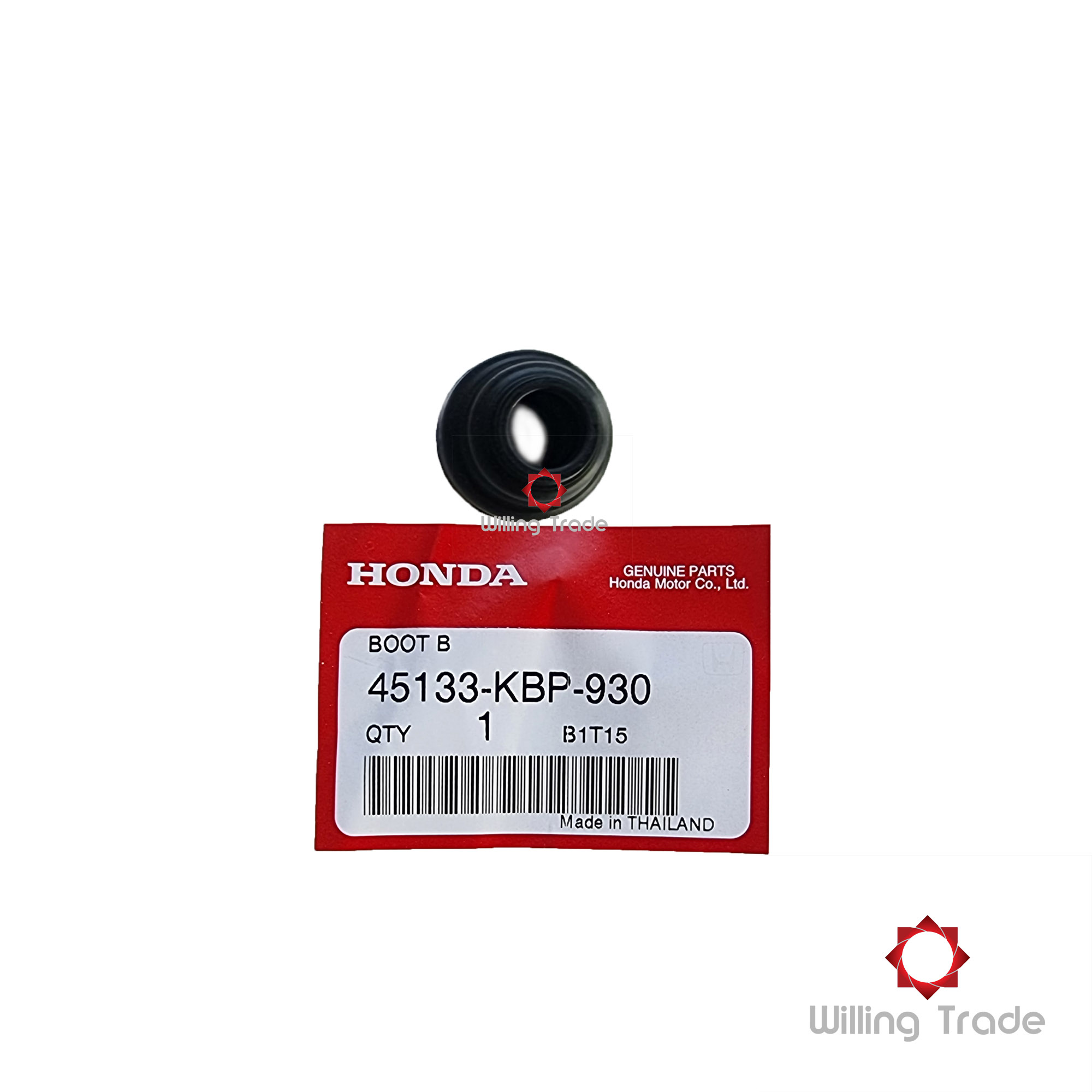 ยางกันฝุ่น (B) ปั้มเบรคล่าง (B021) HONDA:(45133-KBP-930) DASH, SONIC NEW-OLD, WAVE, CLICK110-I, CLICK160-I (ใช้แทน 45133-MA3-006)... แพ๊คละ 1 ชิ้น... [แท้ศูนย์ 100%] กลุ่มอะไหล่ชุดคาร์ลิปเปอร์เบรค ... BOOT B