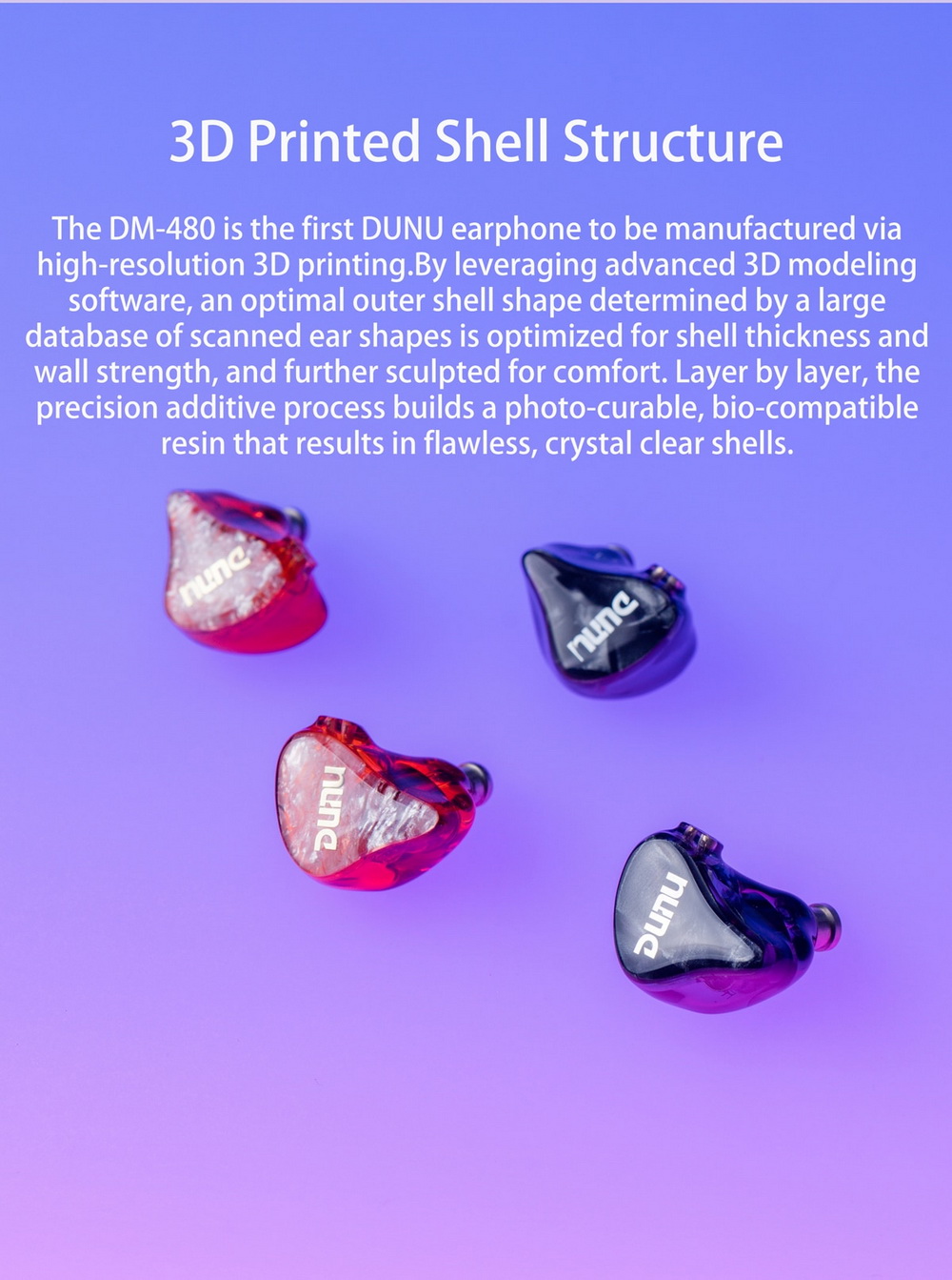 ขาย DUNU DM-480 หูฟัง 2 Dynamic ไดรเวอร์ แบบพิเศษ รองรับ Hi-Res