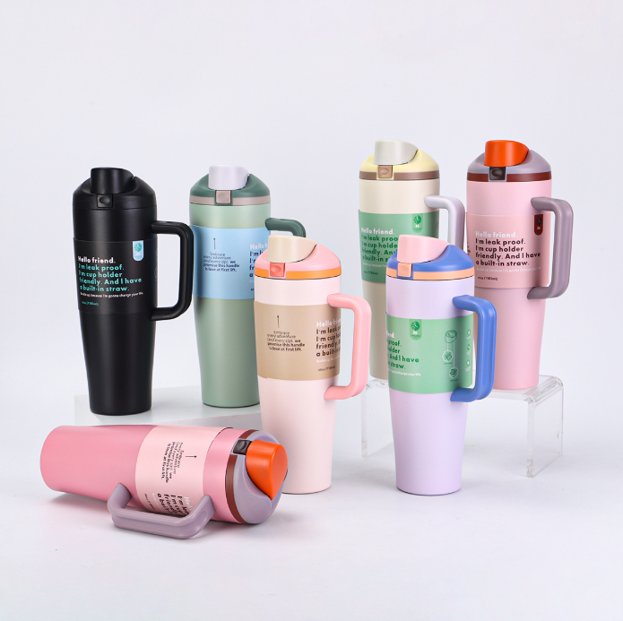 แก้วสแตนเลส หูจับฝากดเปิด รุ่น ZH-20250630-1 40 ออนซ์/1200 ml
