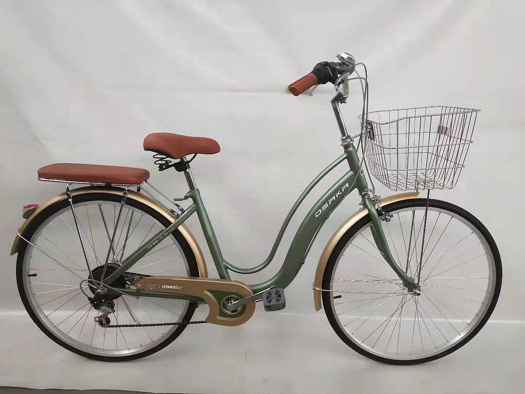 จักรยานแม่บ้าน OSAKA RHINO XT CITY BIKE พร้อมตะกร้า มีเกียร์ 7 สปีดชิมาโน่ ล้อ24นิ้ว