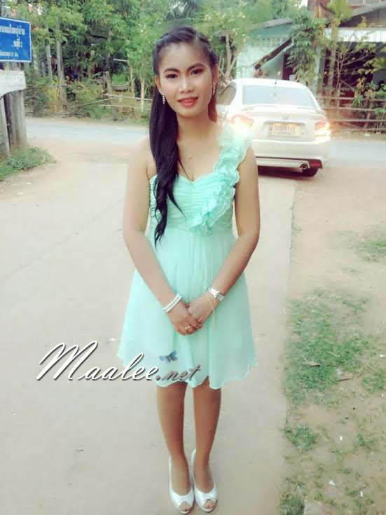 พร้อมส่ง ชุดราตรีสั้น ไหล่เดียว จับเดรปหน้าอก แต่งระบายช่วงไหล่ สีเขียวอ่อน