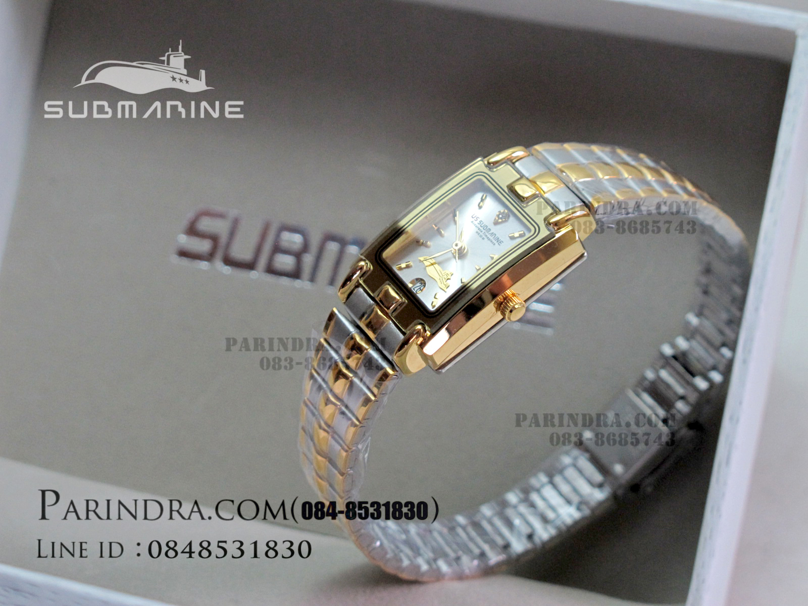 นาฬิกา U.S. submarine รุ่น S1014L สายสามกษตริย์หน้าปัดสีเงิน