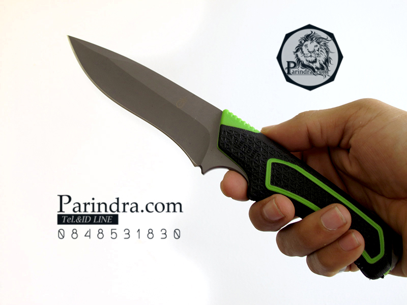 มีดใบตาย GERBER Bear Grylls WARRANT model 30-000440 1016A (OEM) ด้ามสีเขียวตัดสีดำ