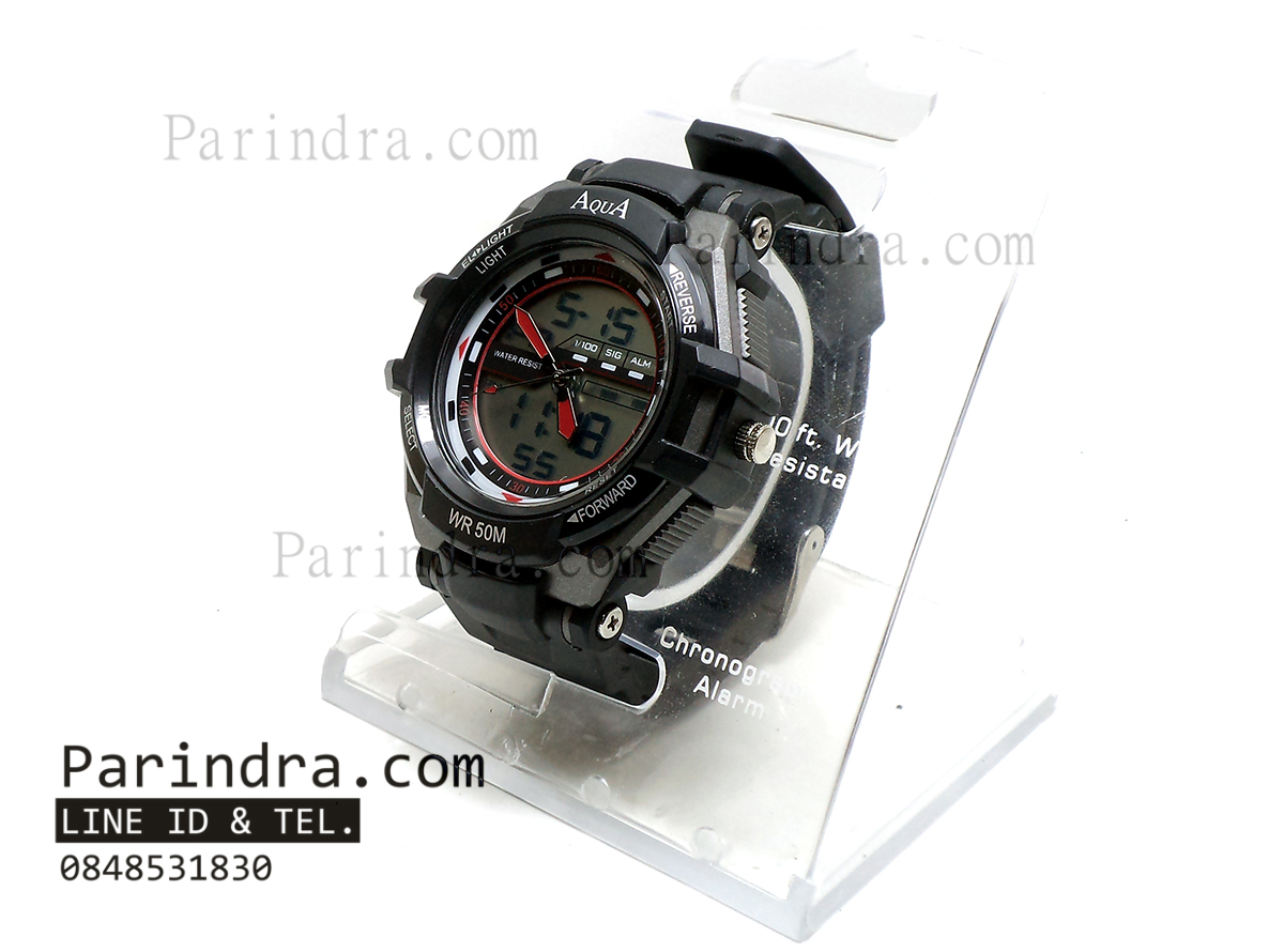 นาฬิกาข้อมือ AQUA รุ่น TGA2126-AD71 สีดำ-เทา