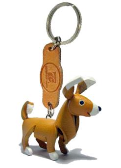 พร้อมส่ง พวงกุญแจหนังแท้ Handmade รูปหมาชิวาวา