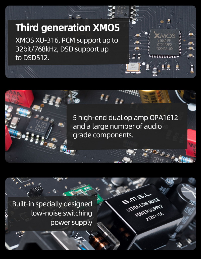 SMSL DL300 DAC/AMP ตั้งโต๊ะ รองรับ MQA, Dual Hi-Res ประกันศูนย์ไทย