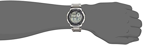 นาฬิกาข้อมือ คาสิโอ Casio World Time สายแสตนเลส รุ่น Ae1000wd-1av