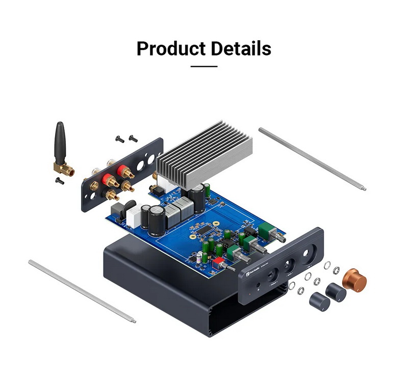 Fosi Audio BT20A Pro-48V Bluetooth Amplifier ClassD ชิป TPA3255 อัพเกรด Op-Amp ได้ ประกันศูนย์ไทย