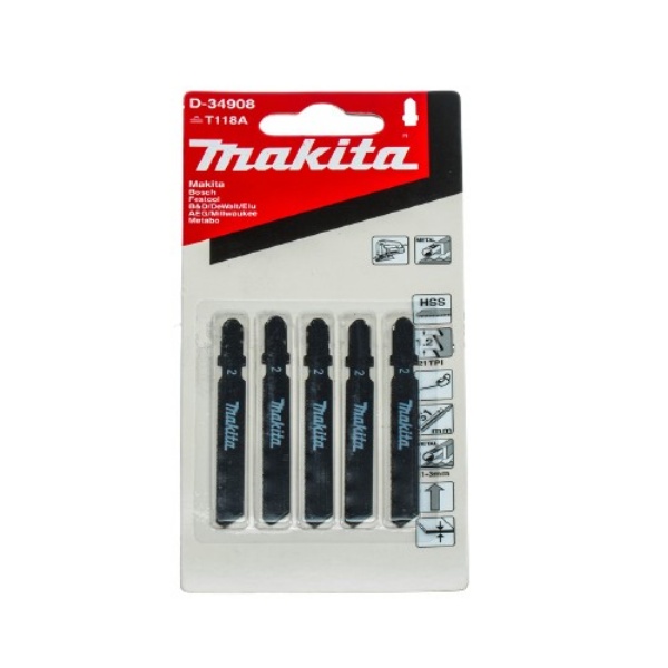 ใบเลื่อยจิกซอ T118A ตัดโลหะ Makita Pn.MP000417 (5/PAC) (แท้) ##
